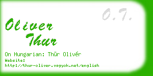 oliver thur business card